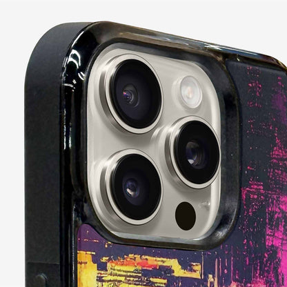 iPhone 15 Pro Max Case — Glitch Dark Art Seamless Pattern Vibrant, Original Design Phone Case