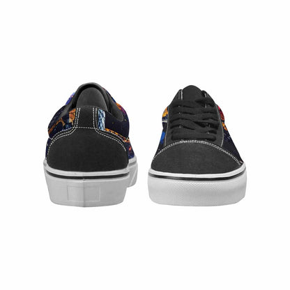 MEN'S Galaxy Snake Print Canvas Lace-Up Neon Fantasy Sneakers