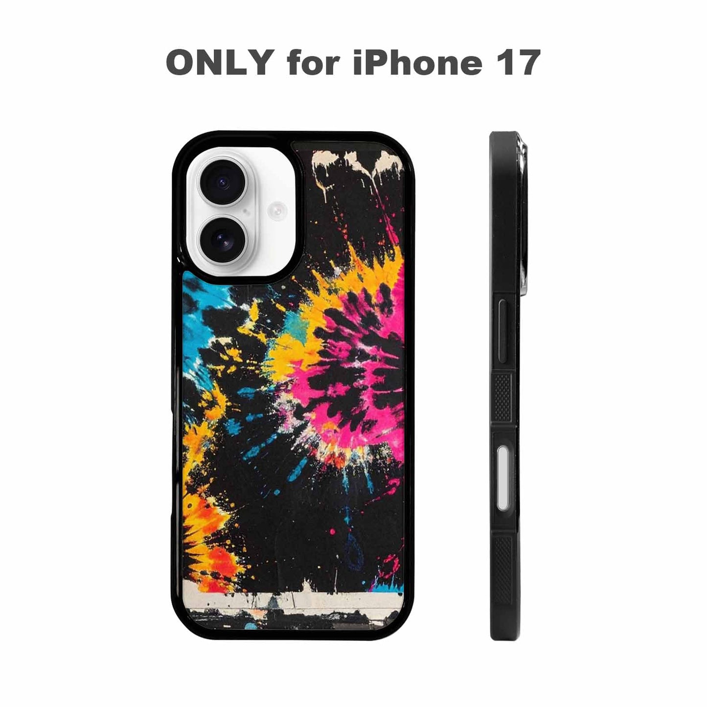 iPhone 17 Case — Black And White Style Tie Dye, Unique Phone Case Design