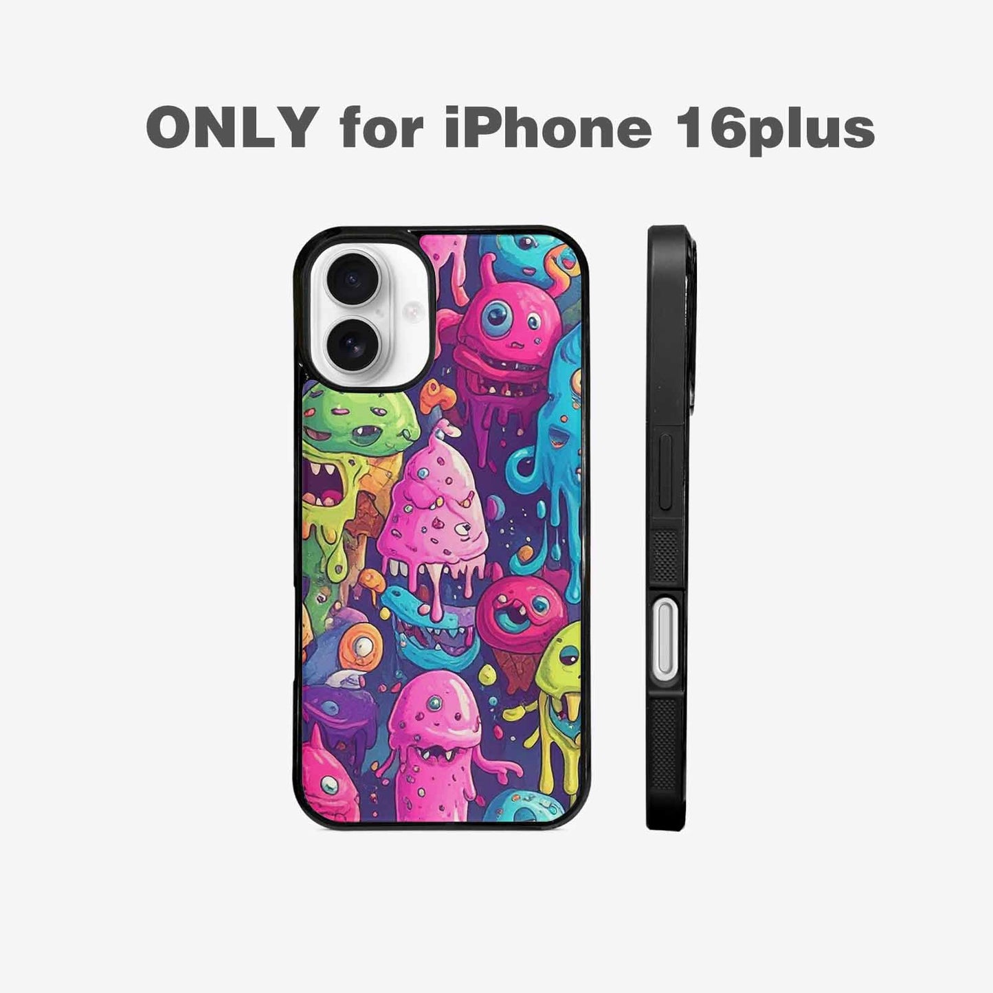 iPhone 16 Plus Case — Melting Ice Cream Monster Charac, Personalized Phone Case