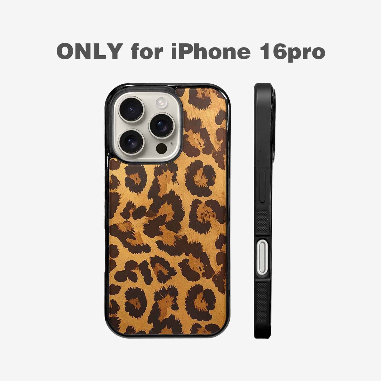 iPhone 16 Pro Case — Classic Leopard Print Warm Golden Tan, Custom Printed Phone Case