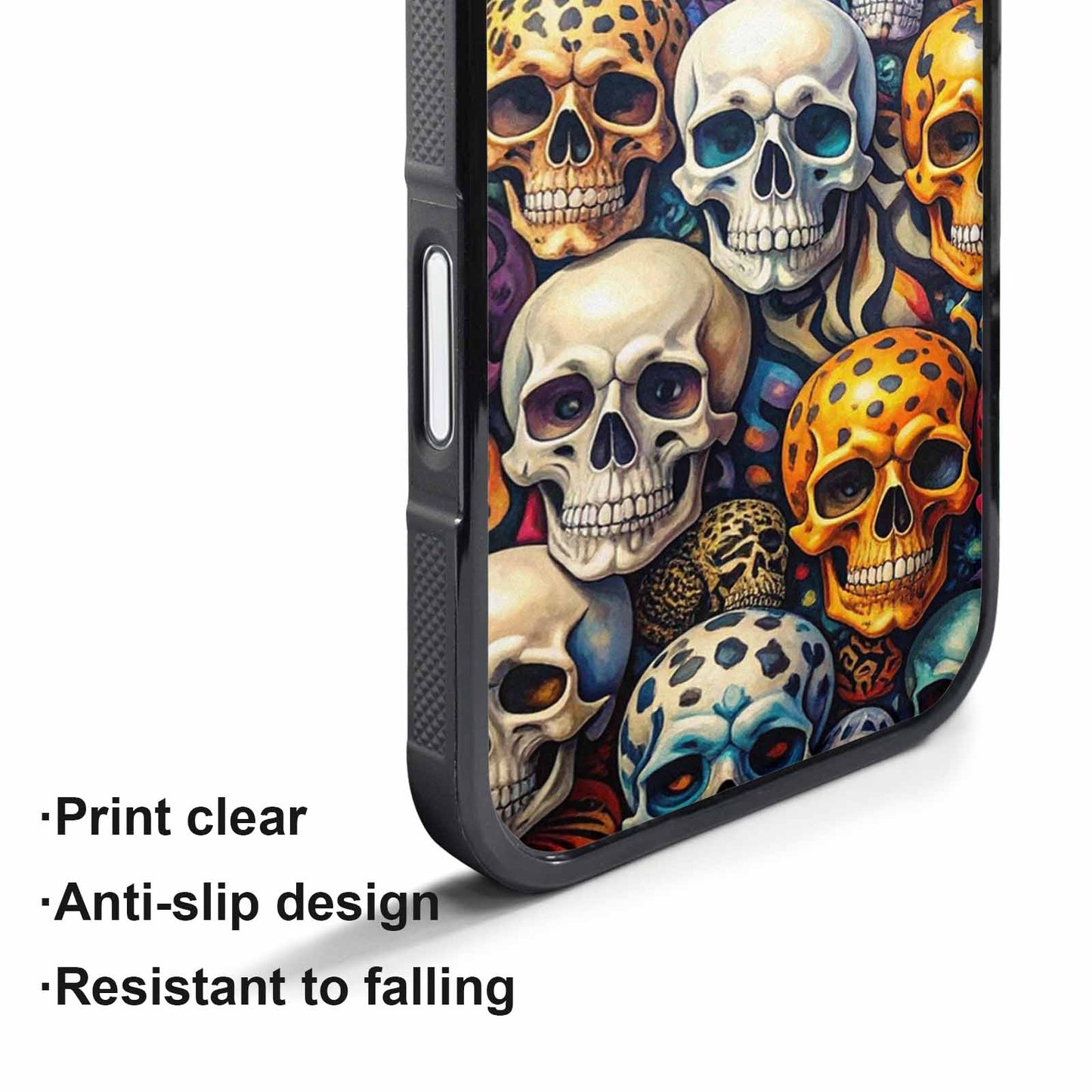 iPhone 17 Pro Case — Skulls Pattern Hundreds Of Sma Gothic, Personalized Phone Case