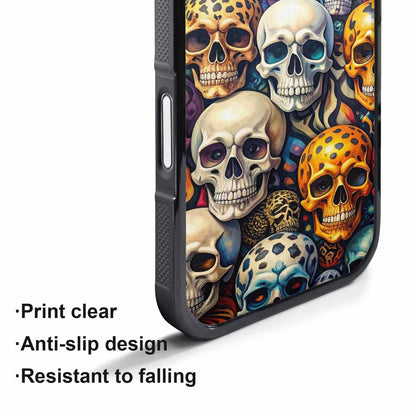 iPhone 17 Pro Case — Skulls Pattern Hundreds Of Sma Gothic, Personalized Phone Case