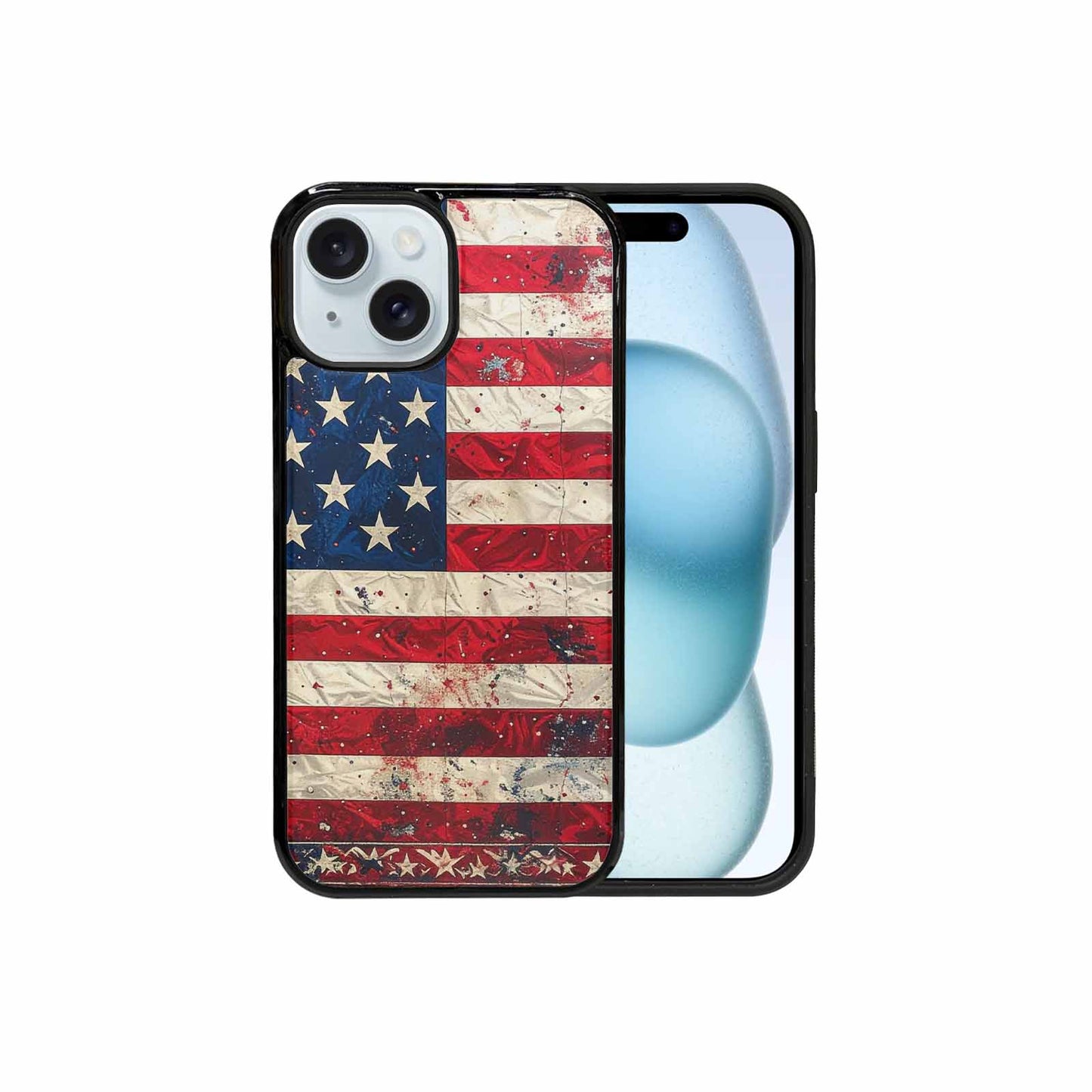 iPhone 15 Case — American Flag Stars And Stripes Motif, Custom Phone Case
