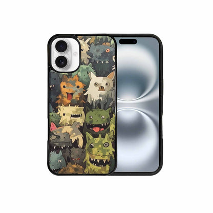 iPhone 16 Plus Case — Monsters Camomonsters Pattern D6o, Unique Phone Case Design