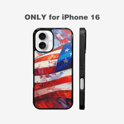 iPhone 16 Case — Usa Flag Stars And Stripes Art, Custom Printed Phone Case