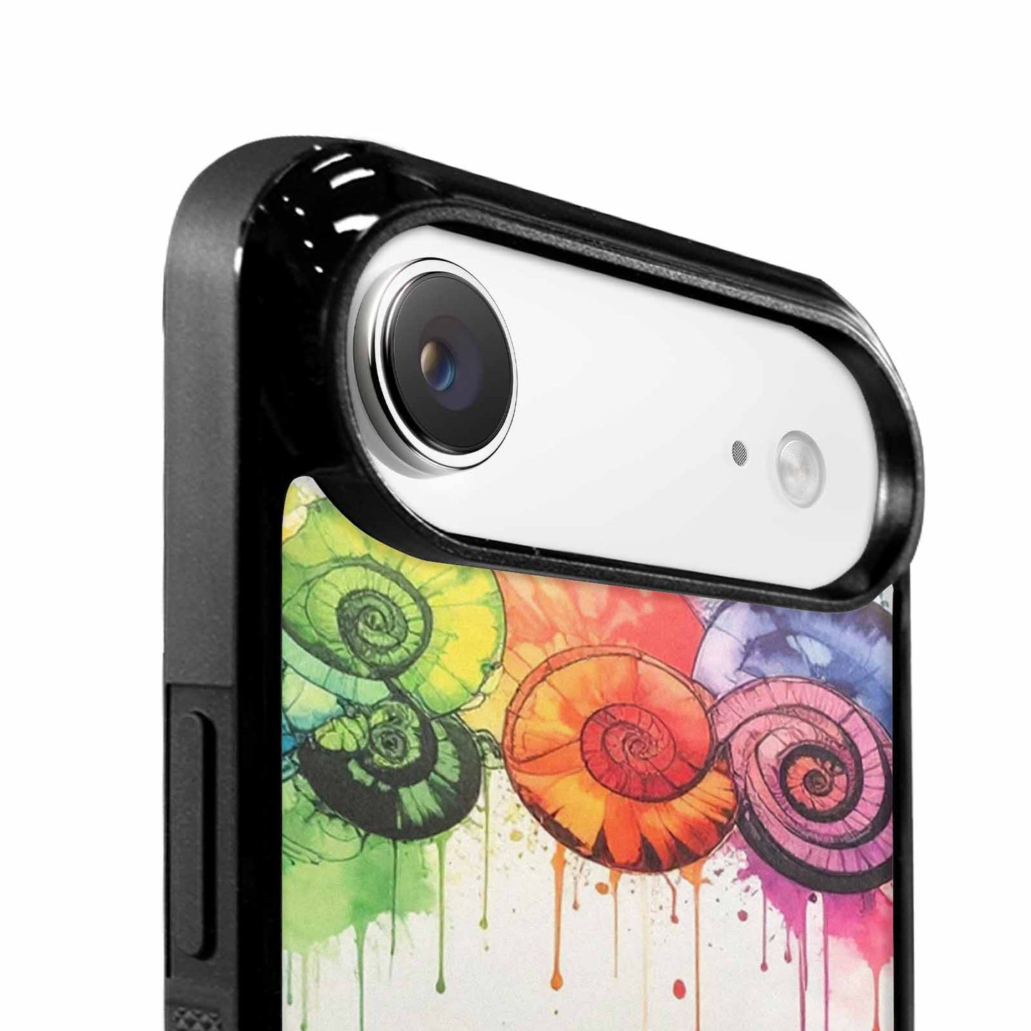 iPhone 17 Air Case — Black Green Ink Tie Dye Tie, Custom Phone Case