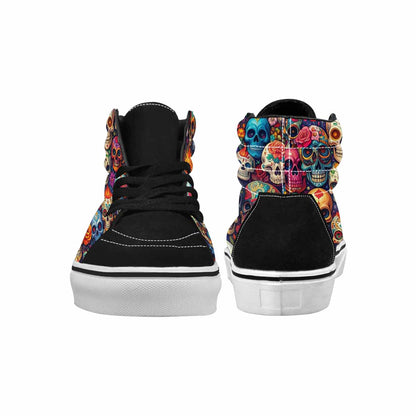 MEN'S Skull High Top Canvas Vibrant Chaos Shoes