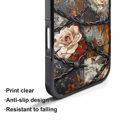 iPhone 17 Pro Max Case — Small Barbed Wire And Original Art, Custom Printed Phone Case