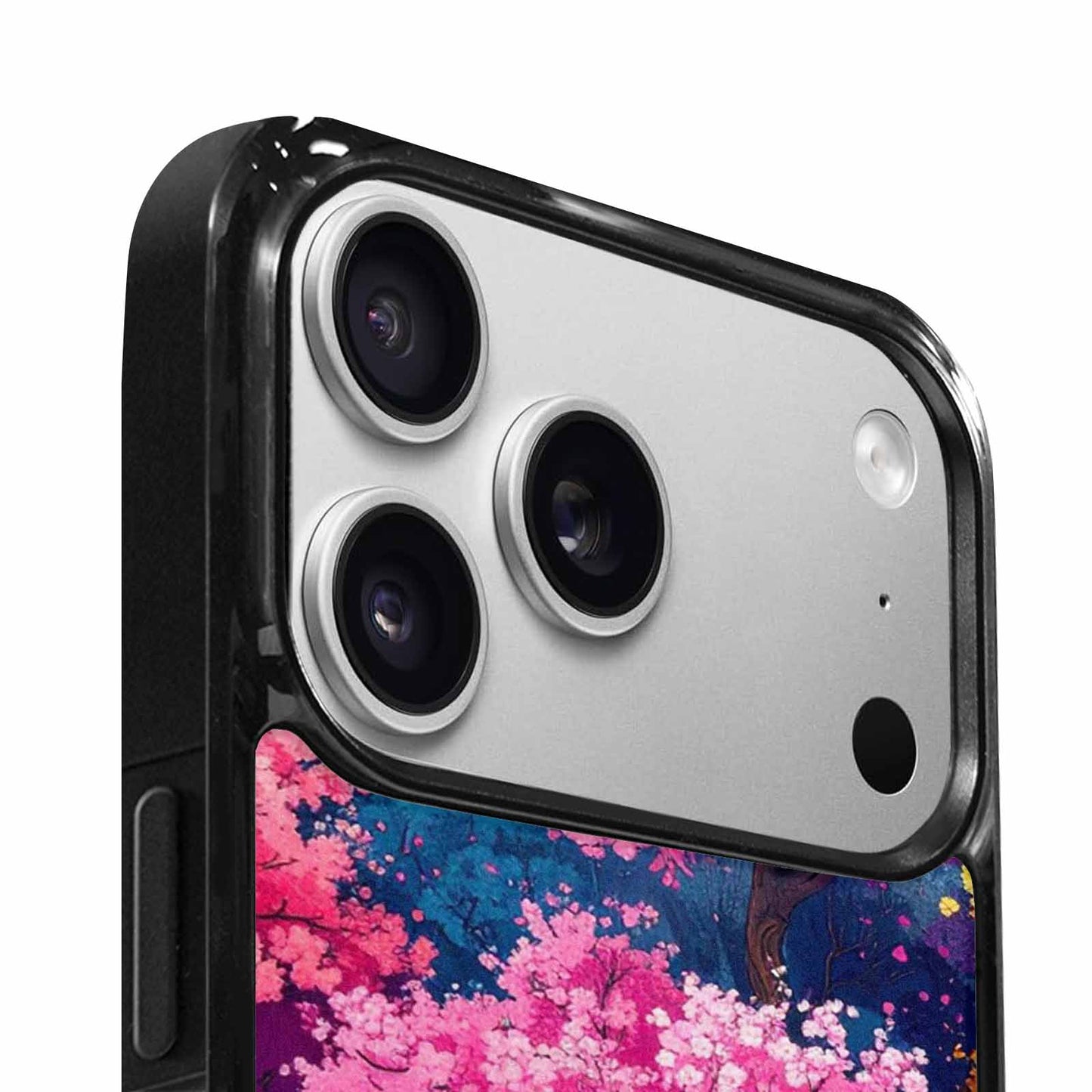 iPhone 17 Pro Max Case — Cherry Blossom Branch Pattern Original Art, Custom Designed Case Cover