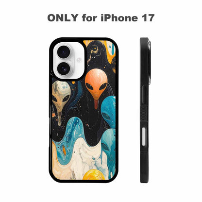 iPhone 17 Case — Aliens Marblealiens Pattern Alien Scifi, Custom Art Phone Cover