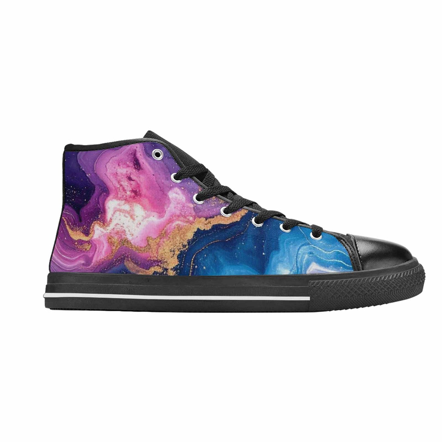 WOMEN'S Marble Galaxy High Top Canvas Aesthetic Custom Sneakers