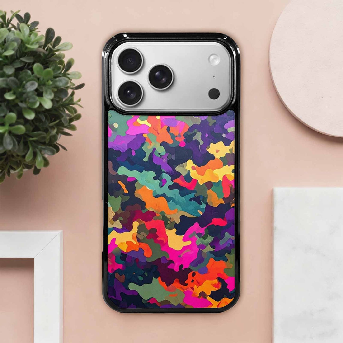 iPhone 17 Pro Max Case — Small Military Camouflage Blotch Camo, Personalized Phone Case