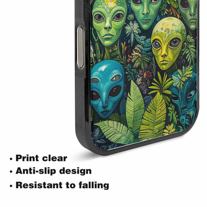 iPhone 15 Pro Max Case — Aliens Pattern Hundreds Of Sma Bcn, Custom Made Phone Cover