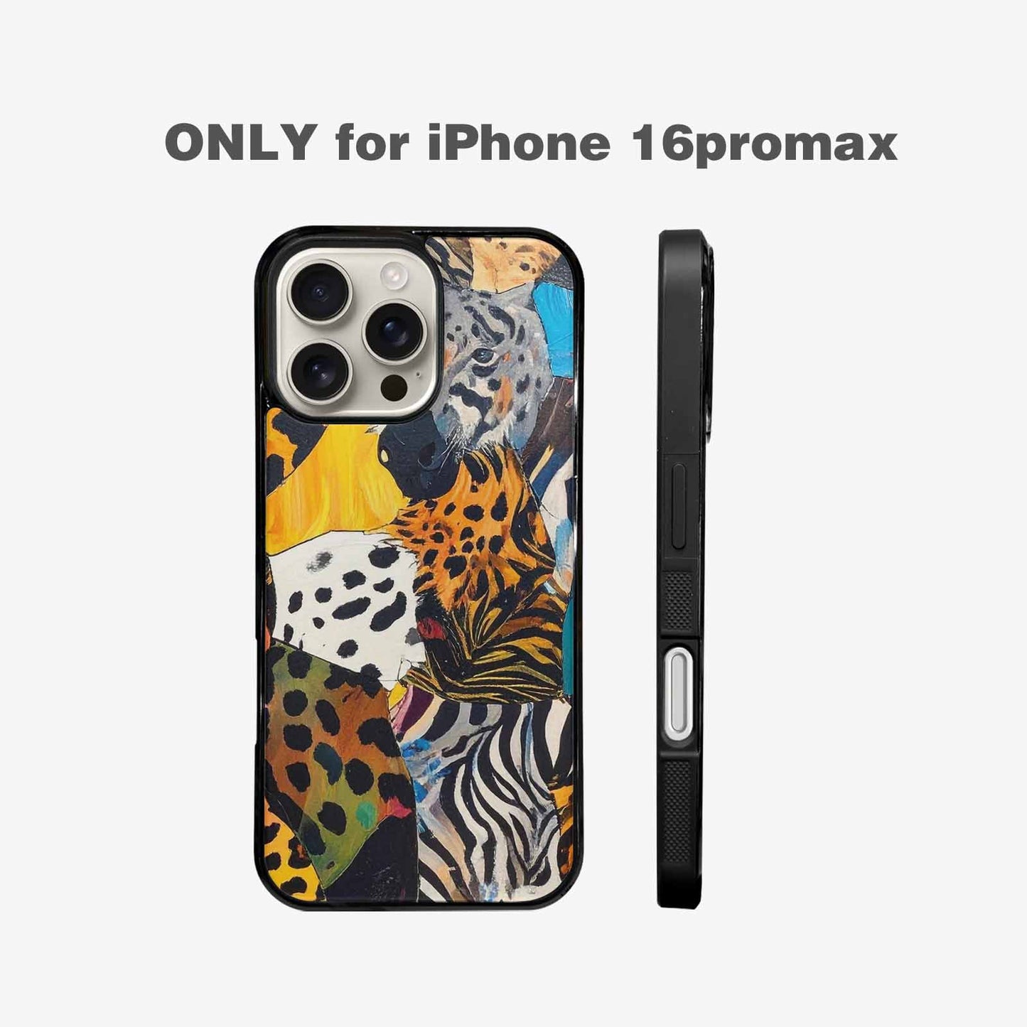 iPhone 16 Pro Max Case — Full Color Vibrant Animal Print Animal, Unique Phone Case Design