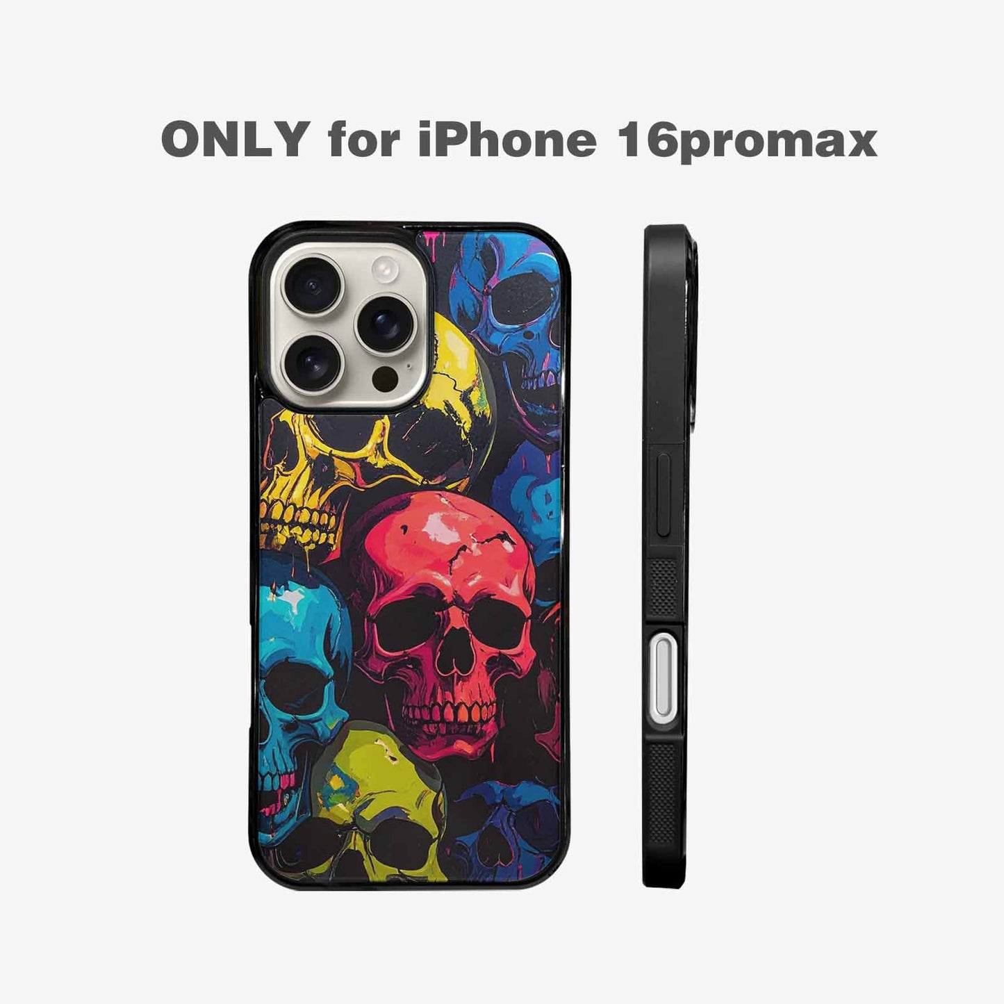 iPhone 16 Pro Max Case — 1000s Of Skulls Digital Camo Drip, Unique Phone Case Design