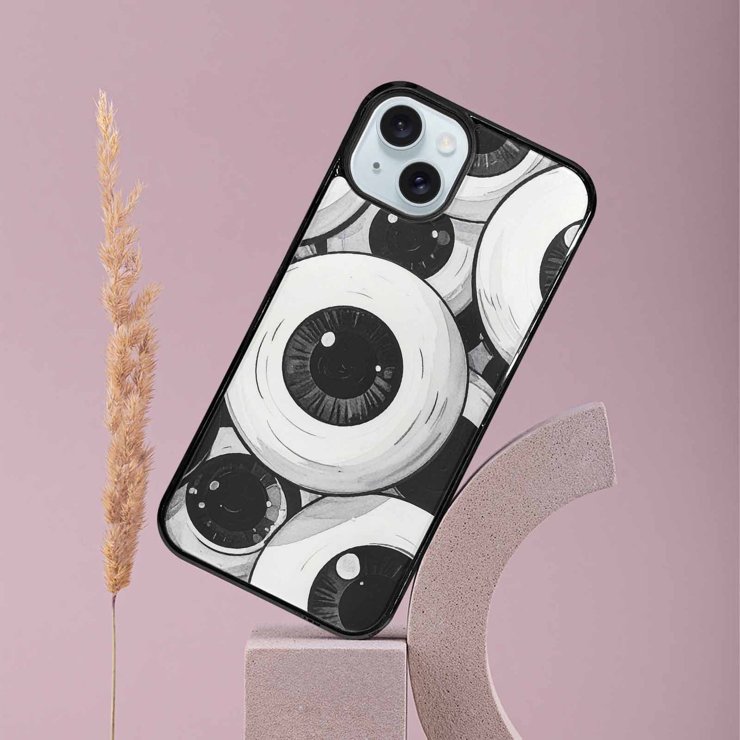 iPhone 15 Plus Case — Googly Cartoon Eyeballs, Custom Made Phone Cover