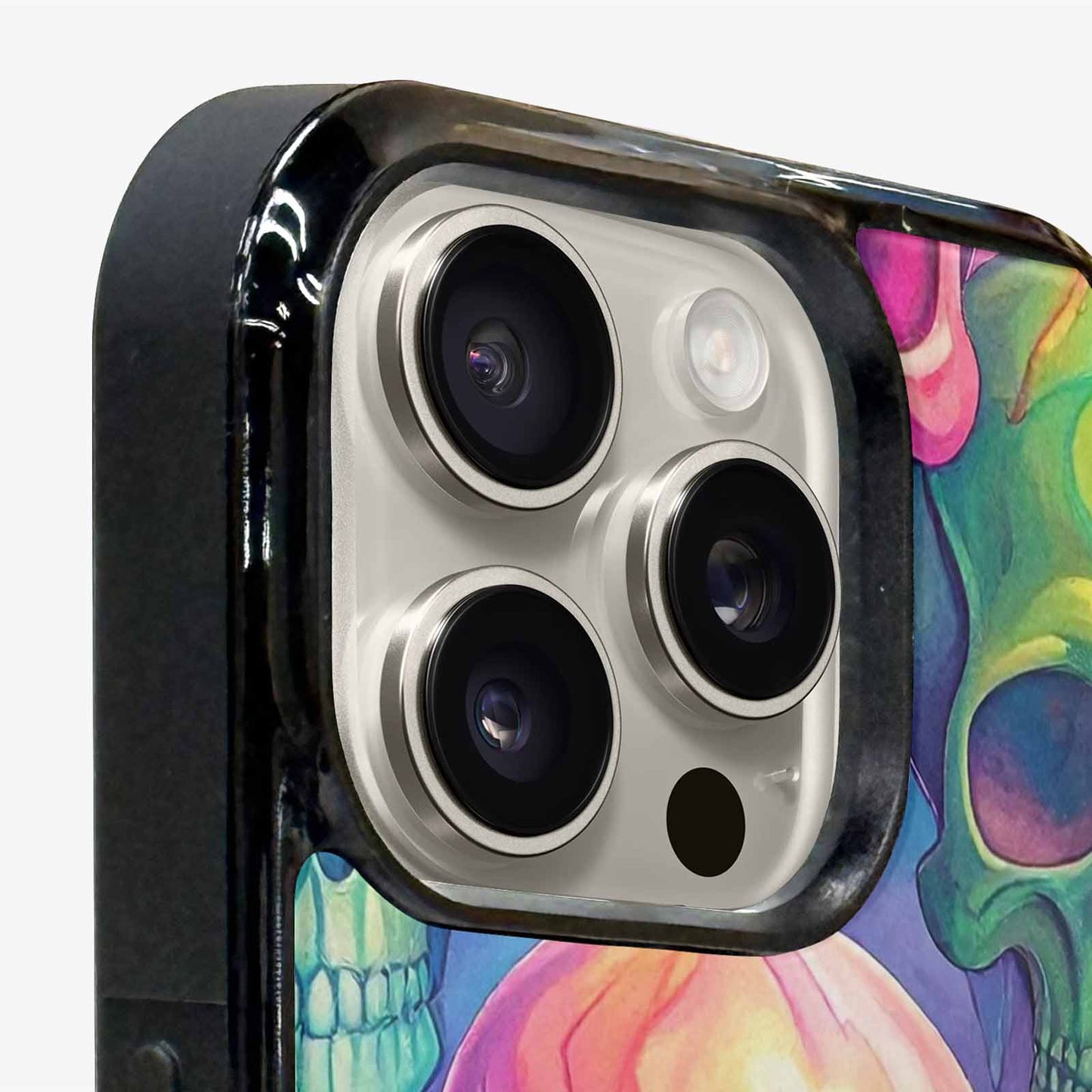 iPhone 15 Pro Max Case — Candy Color Dripping Skulls Custom, Custom Phone Case