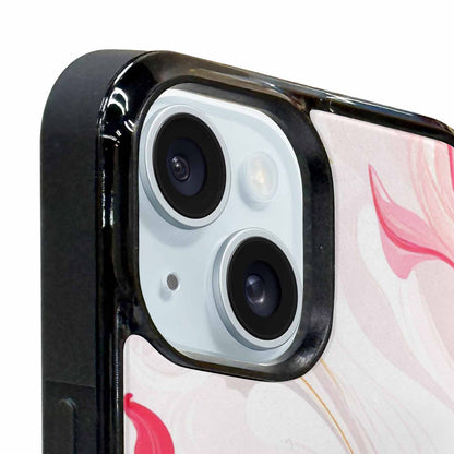 iPhone 15 Plus Case — Marble Floral Custom Personalized Phone Cover, Original Design Phone Case