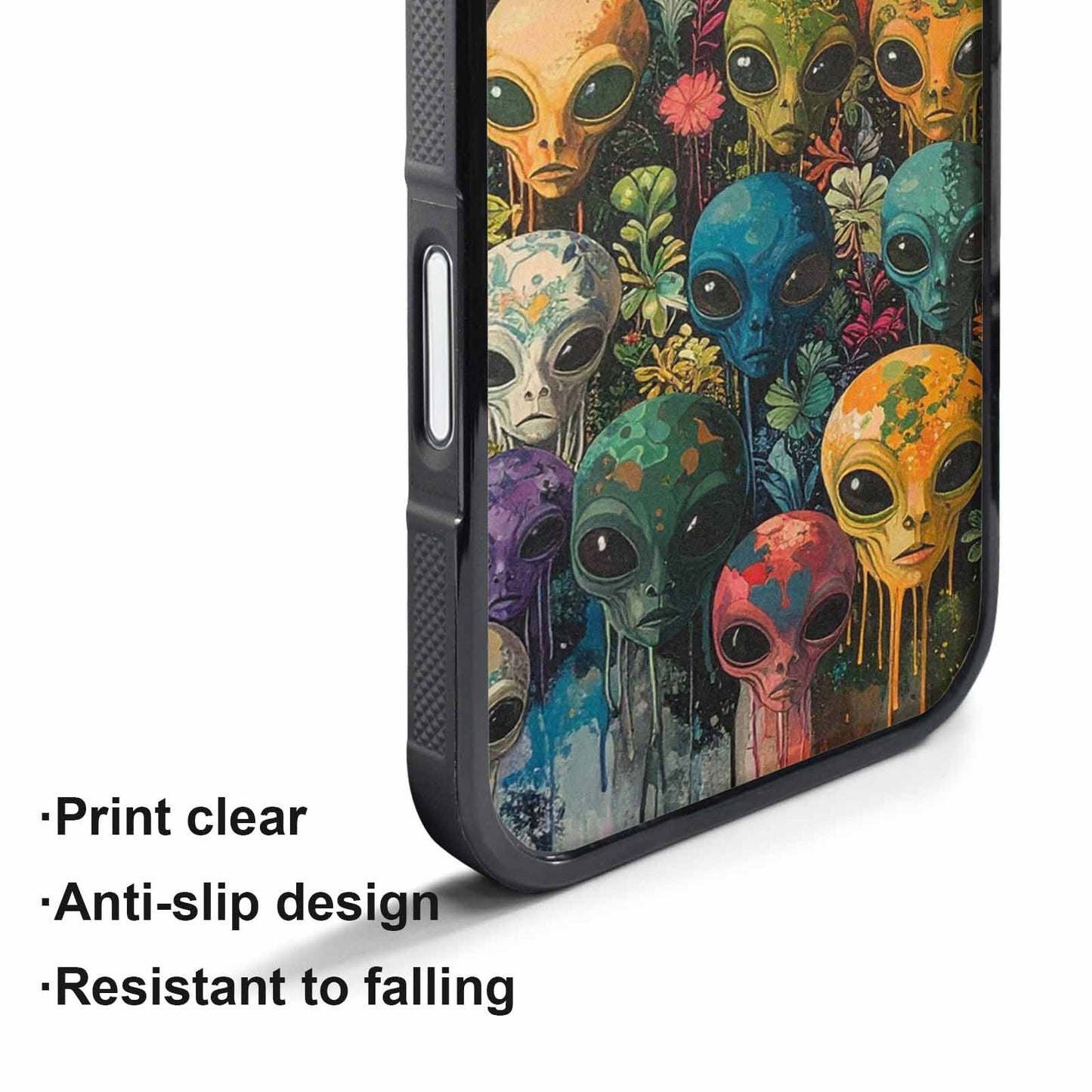 iPhone 17 Pro Max Case — Aliens Pattern Hundreds Of Alien Scifi, Unique Phone Case Design