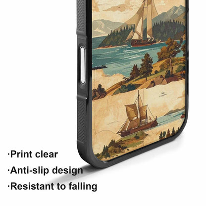 iPhone 17 Case — Vintage Travel Artwork Pattern Retro Vintage, Custom Printed Phone Case
