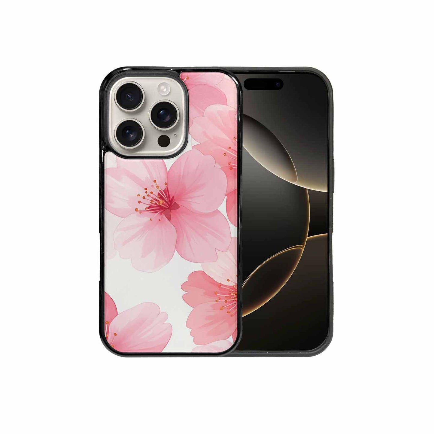 iPhone 16 Pro Case — Japanese Cherry Blossom Pattern Sakura Flowers, Custom Designed Case Cover