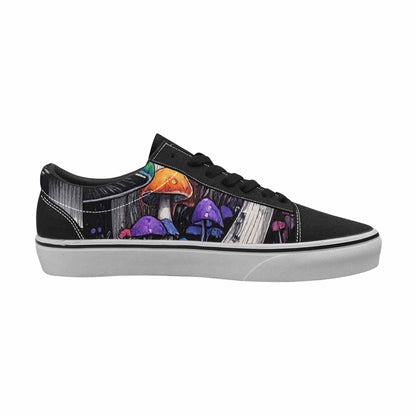 WOMEN'S Rainbow Drip Mushrooms Lace-Up Canvas Cottagecore Sneakers
