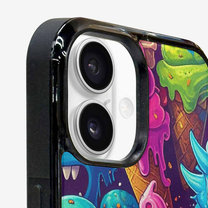 iPhone 16 Case — Melting Ice Cream Monster Charac, Personalized Phone Case