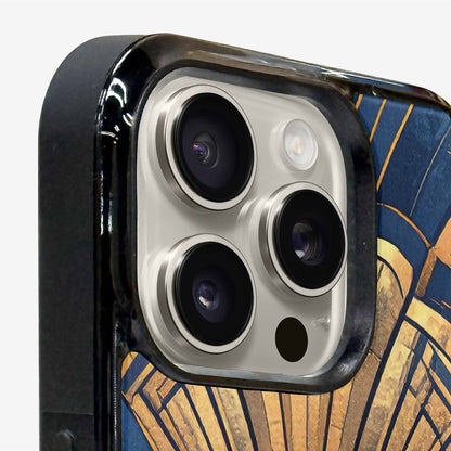 iPhone 15 Pro Max Case — Art Deco Illustration Pattern, Custom Print Case Cover