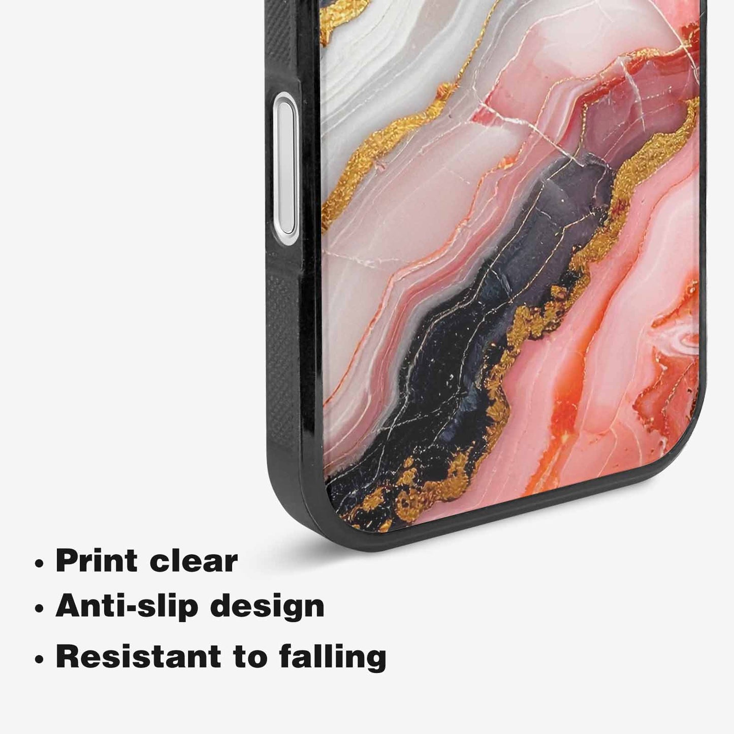 iPhone 16 Plus Case — Marble Vein Marble Veins Pattern Hundreds, Custom Art Phone Cover