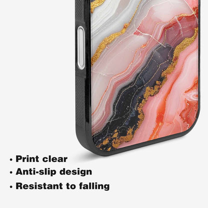 iPhone 16 Plus Case — Marble Vein Marble Veins Pattern Hundreds, Custom Art Phone Cover
