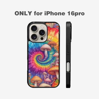 iPhone 16 Pro Case — Mushrooms Tie Dyemushrooms Pat 3w3, Original Design Phone Case