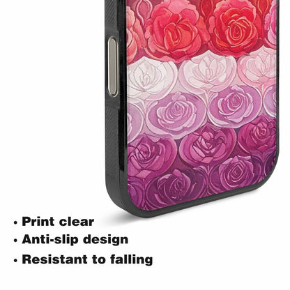 iPhone 16 Pro Case — Lesbian Flag Color Theme Small Rainbow, Custom Phone Case