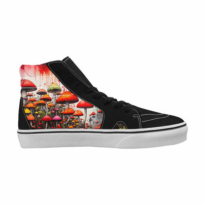 MEN'S Rainbow Drip Mushrooms High Top Canvas Aesthetic Custom Shoes