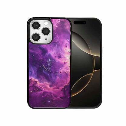 iPhone 15 Pro Max Case — Purple Color Tones Nebula Texture With, Personalized Phone Case