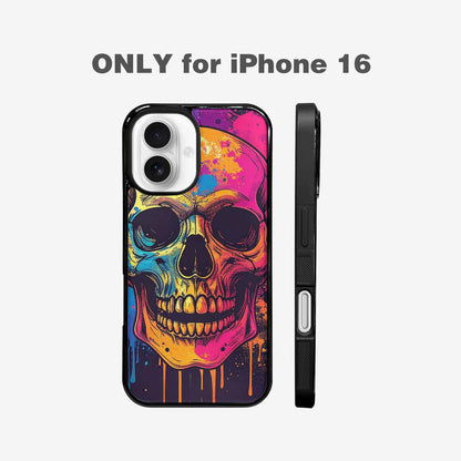 iPhone 16 Case — Skulls Splatter Comic, Original Design Phone Case