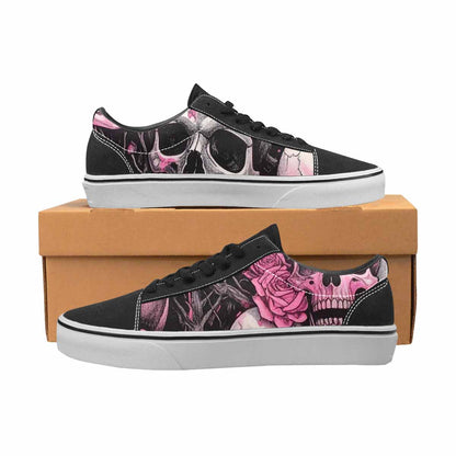 WOMEN'S Skull Roses Lace-Up Canvas Neon Fantasy Shoes