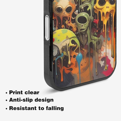 iPhone 16 Case — Aliens Camomelting Aliens Patt, Customized Protective Case
