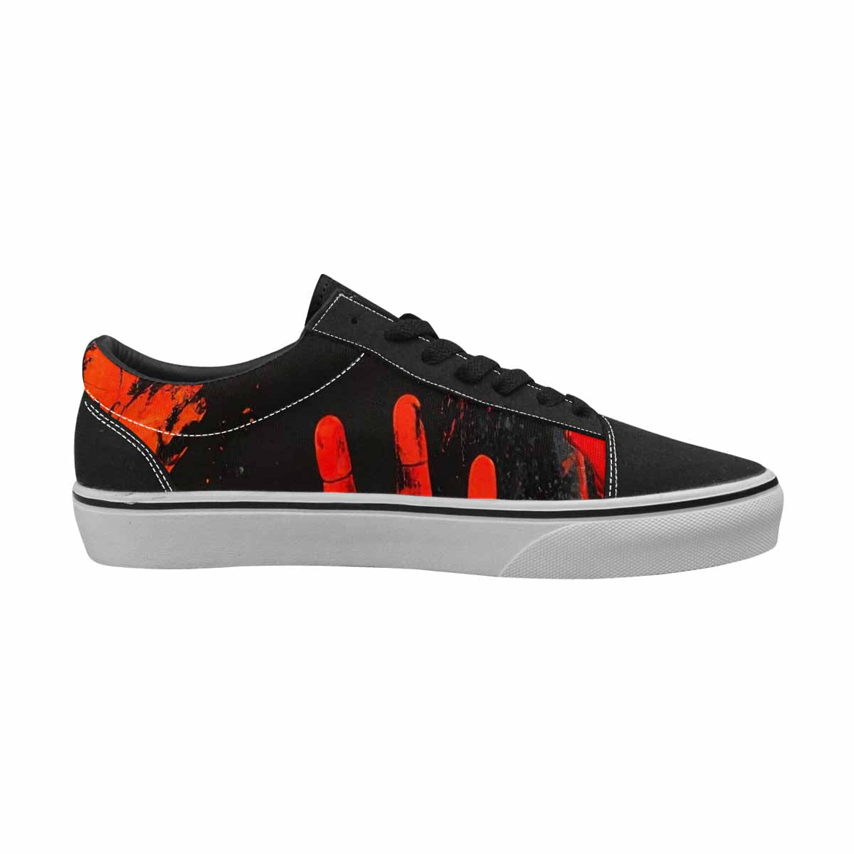 MEN'S Halloween Splatter Handprint Canvas Lace-Up Wallpaper Art Sneakers