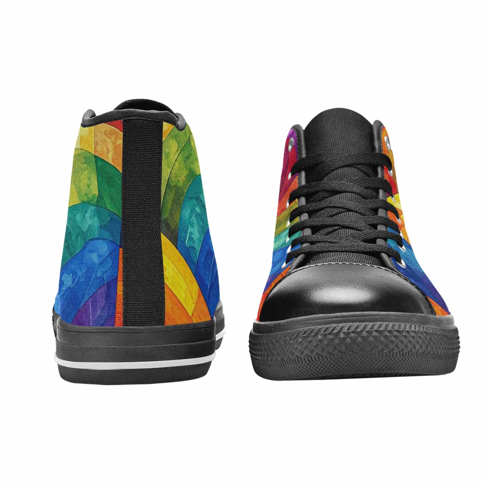 MEN'S Rainbow Pride Flag High Top Canvas Y2K Sneakers