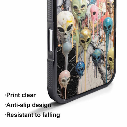 iPhone 17 Pro Max Case — Aliens Marblemelting Aliens Pa Alien Scifi, Custom Phone Case
