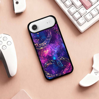 iPhone 17 Air Case — Snake Print Galaxy Seamless Pattern Animal, Unique Phone Case Design