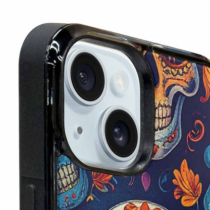 iPhone 15 Case — Day Dead Sugar Skull Art 100s, Customized Protective Case