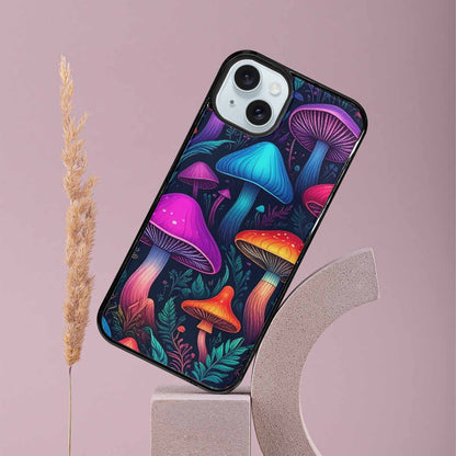 iPhone 15 Plus Case — Psychedelic Mushroom Custom Personalized Phone Cover, Custom Made Phone Cover