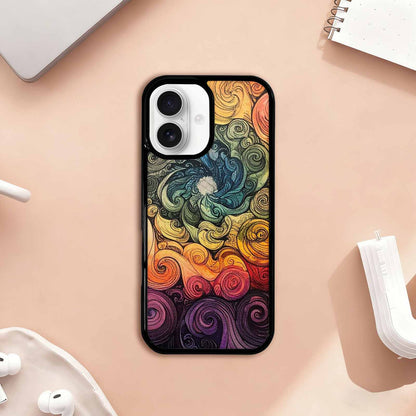 iPhone 17 Case — Tie Dye Swirls (black Tie Dye, Custom Phone Case