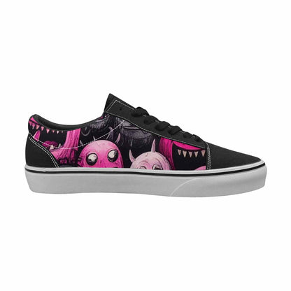 WOMEN'S Monsters (general) Lace-Up Canvas Wallpaper Art Custom Sneakers