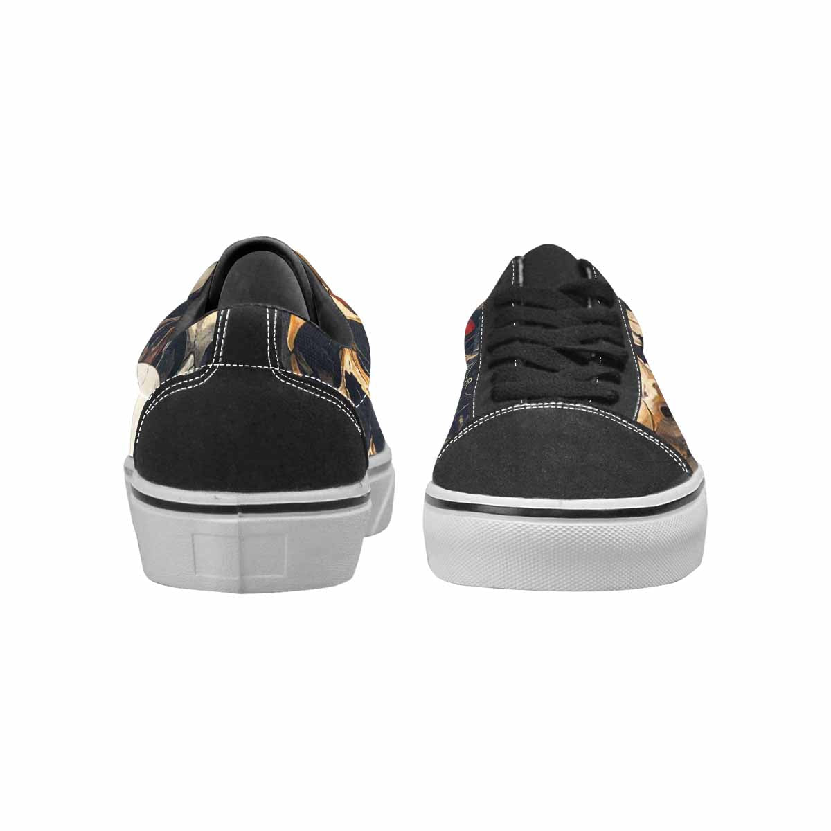 WOMEN'S Skulls Lace-Up Canvas Wallpaper Art Custom Sneakers