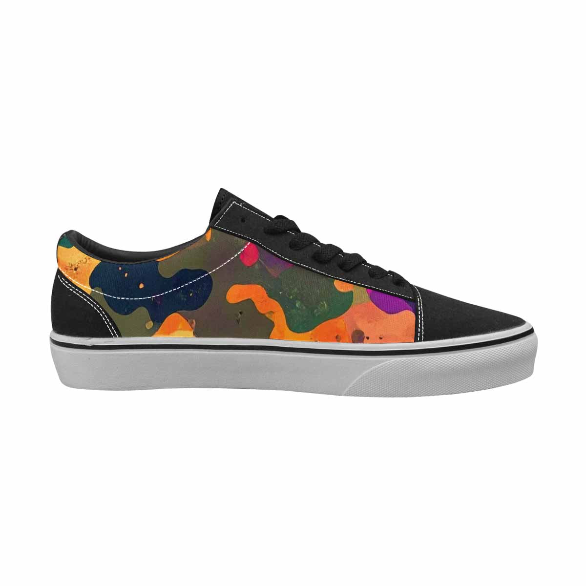 MEN'S Military Camouflage Blotch Canvas Lace-Up Cottagecore Custom Sneakers