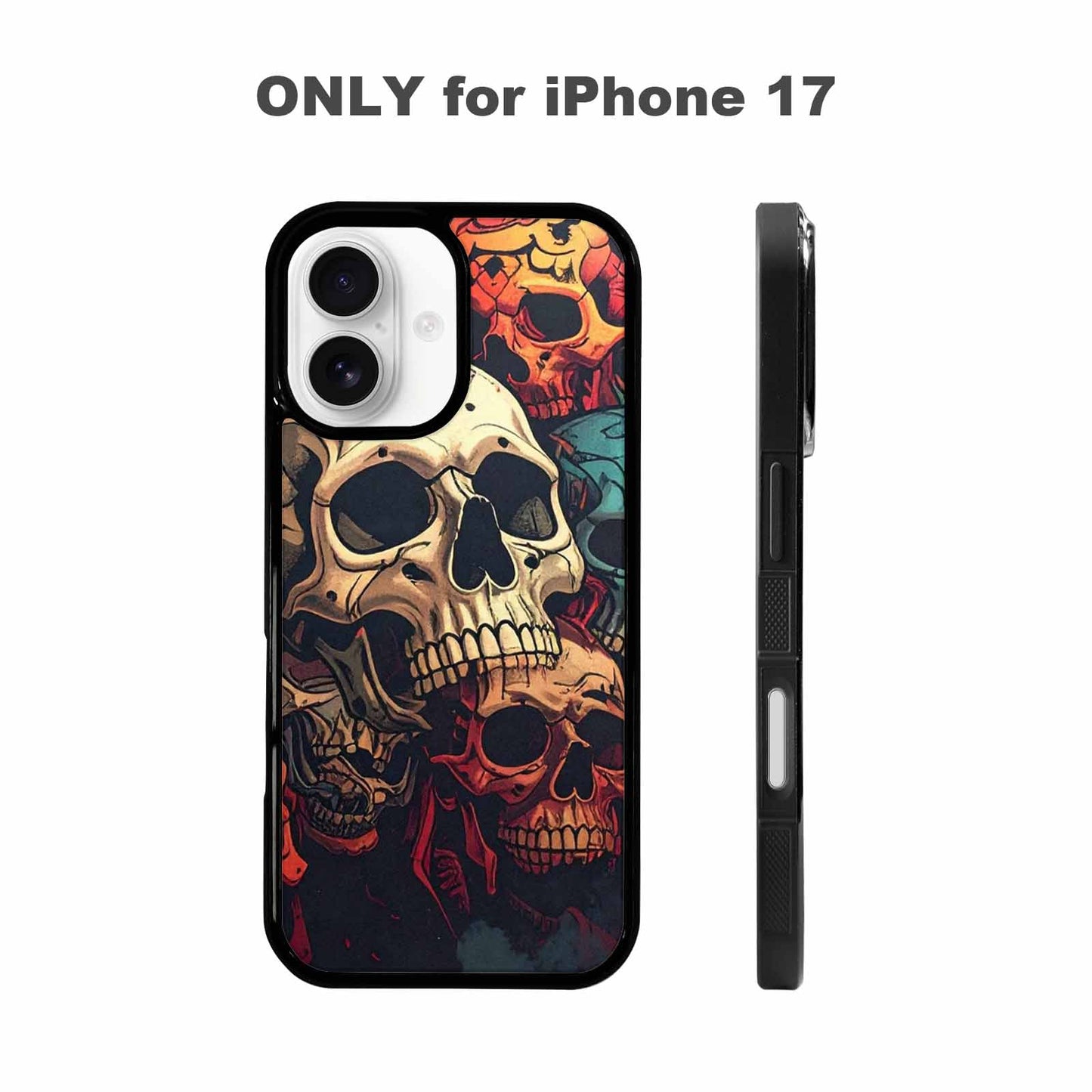 iPhone 17 Case — Skull Dark Art Gothic Print Gothic, Custom Designed Case Cover