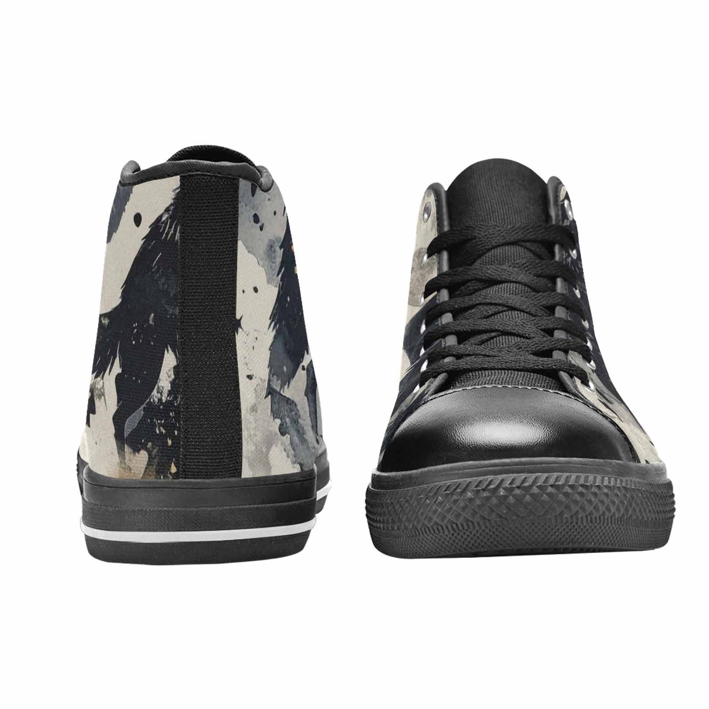 WOMEN'S Wolf Silhouette Moon High Top Canvas Cottagecore Shoes